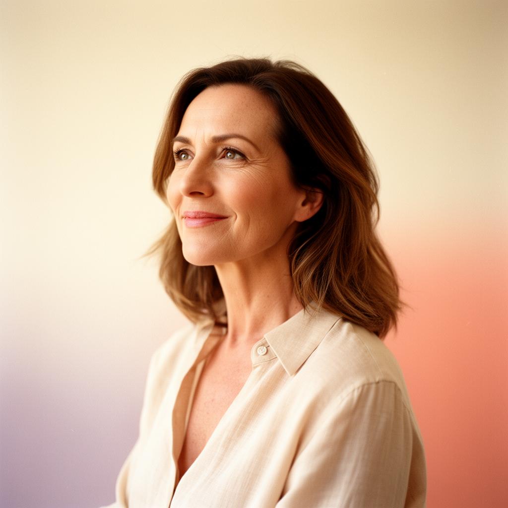 Женщина 45 лет с тёплой улыбкой